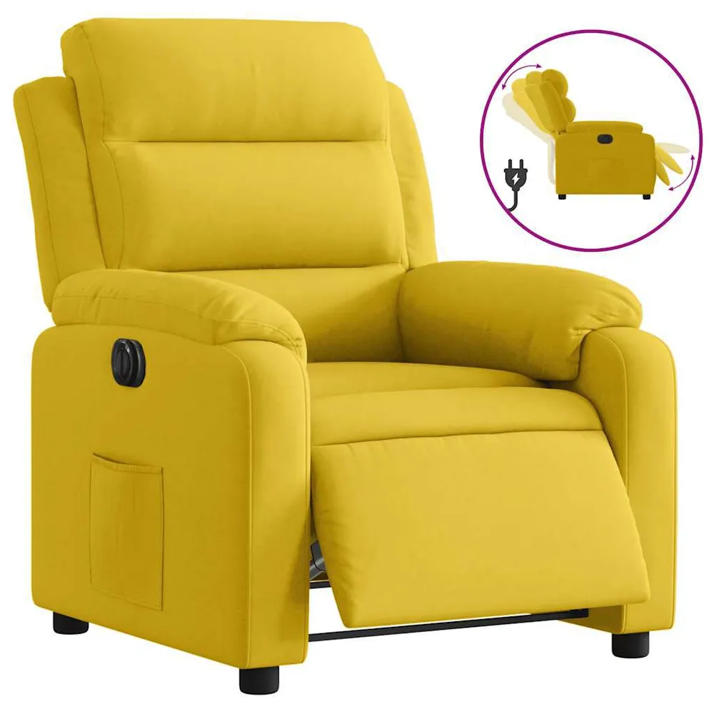 Fauteuil verstelbaar elektrisch stof geel Complete Kit
