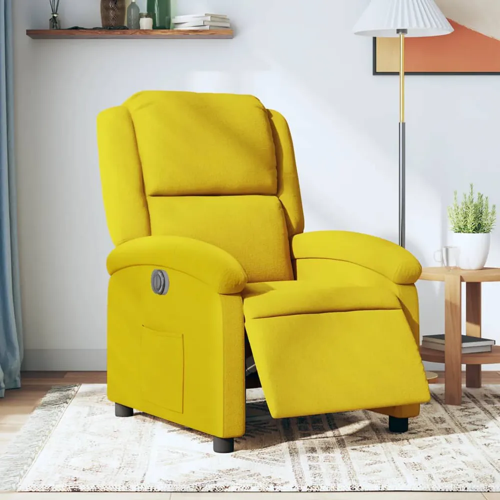 Professionele Kwaliteit Fauteuil verstelbaar elektrisch stof geel