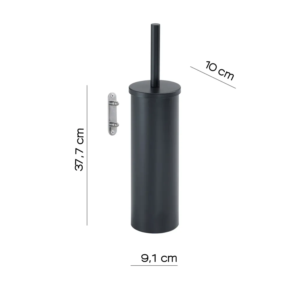 Wall brush model Flip Gedy Stainless Steel - Effen Black
