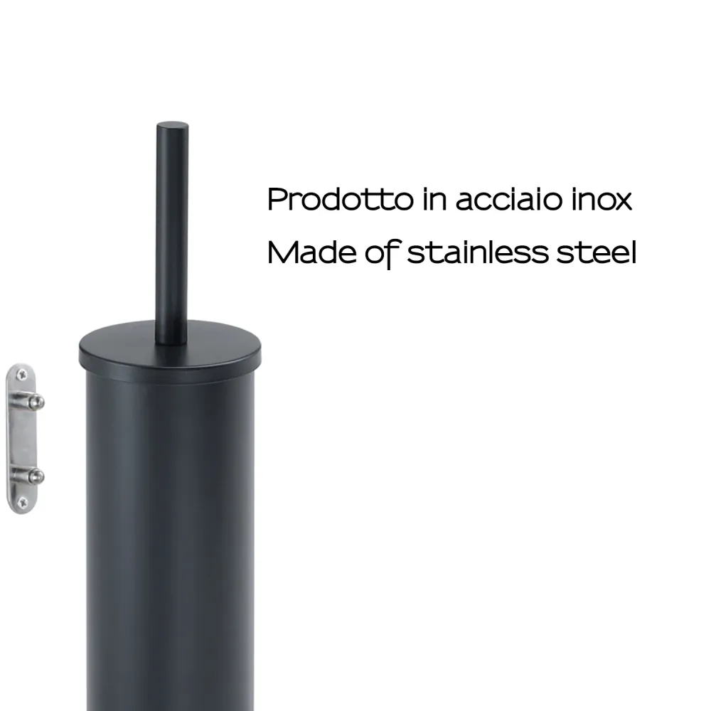 Wall brush model Flip Gedy Stainless Steel - Effen Black