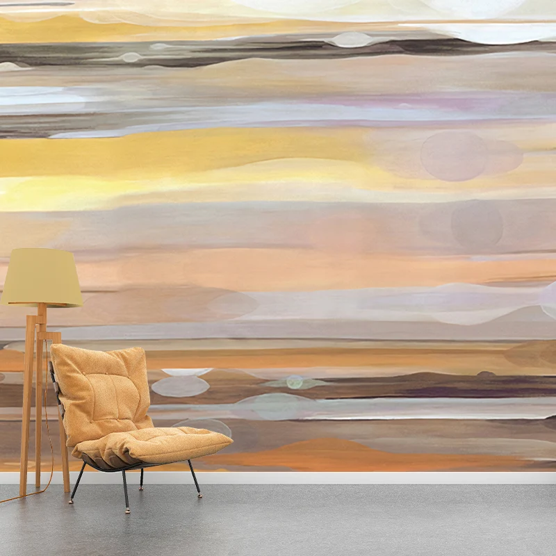 Waterproofing Ombre Wall Mural Decal Non-Woven Material Sober Wall Art Bedroom Diverse Kleuren Yellow