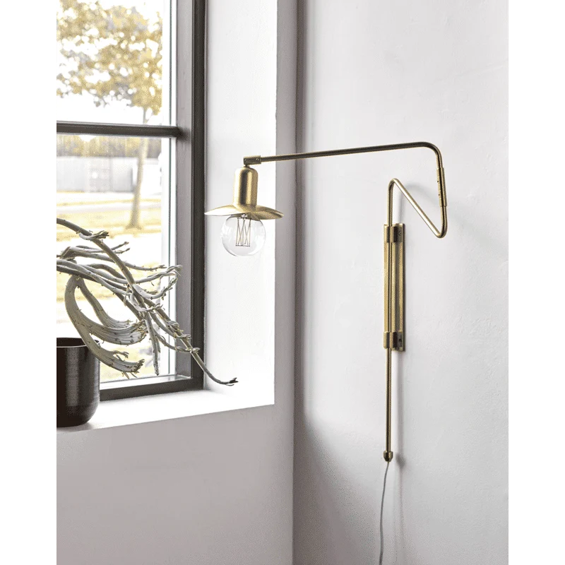 House Doctor Swing Wandlamp, Messing | Incl. Montageset