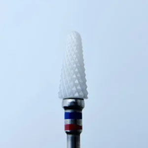 Ceramic nail drill bit, “Umbrella”, 5*14 mm, Blue-Red