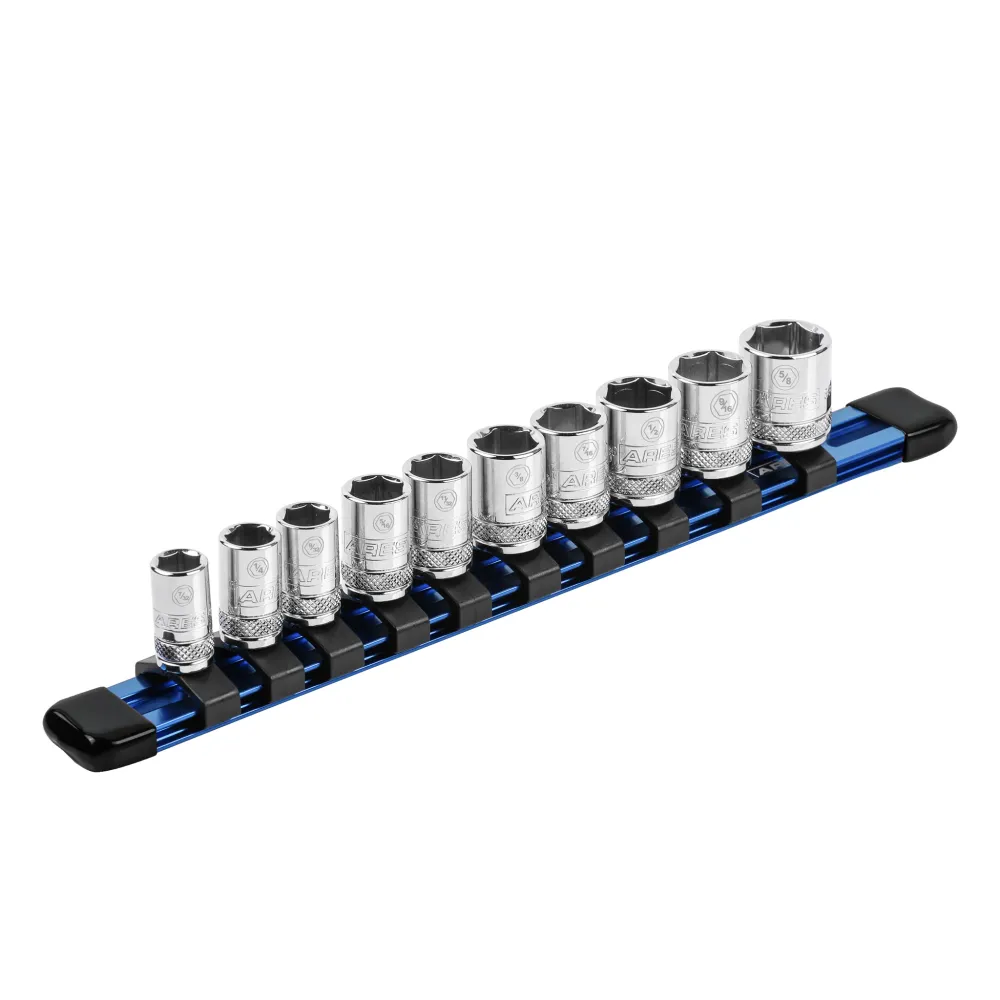 ARES 60076 - 1/4-Inch Drive Zeeblauw 9.84-Inch Socket Organizer