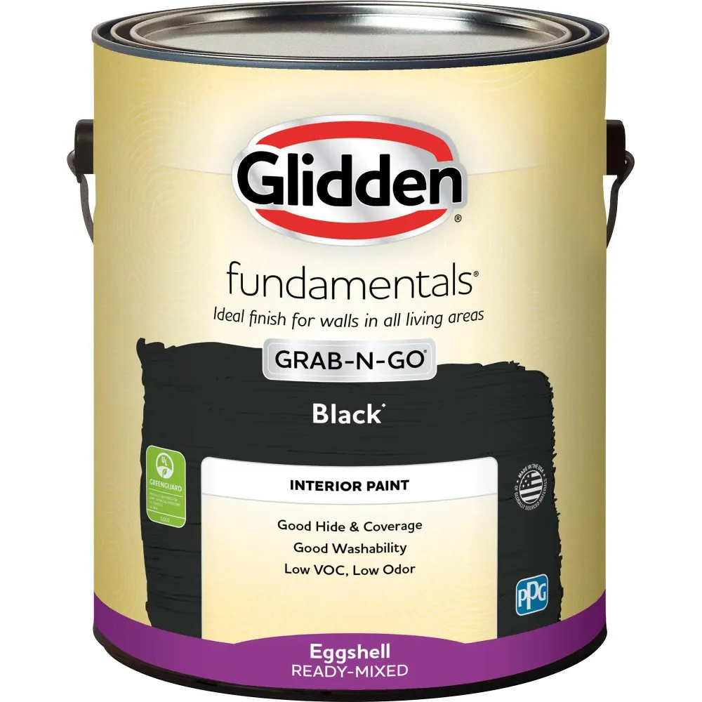 Glidden Fundamentals Grab-N-Go Interior Latex Eggshell ebbenhout, 1-Gallon) - 180cm Breed