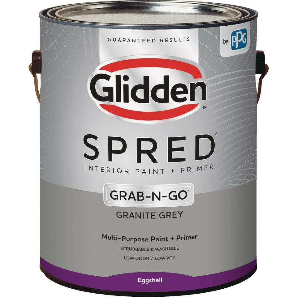 Glidden Spred Interior Paint + Primer Grab-N-Go Granite Grey Eggshell 1 Gallon voor Gereedschapsorganisatie