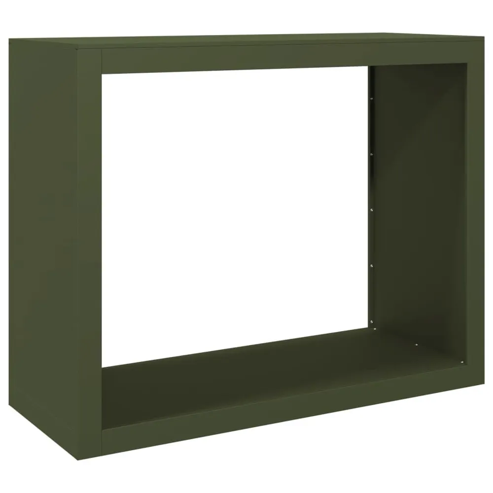 Haardhoutrek 100x40x80 cm staal groen | Snel Thuisbezorgd
