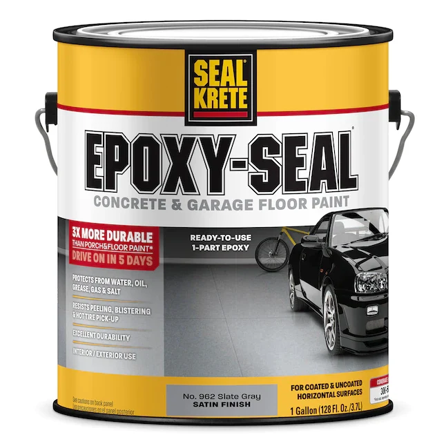 Industrieel Gegalvaniseerd Seal-Krete Epoxy-Seal 1-part Slate Gray Satijn Concrete and Garage Floor Paint