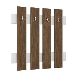Porte-Manteau Murale Morena, Noyer, 72x4x72 cm, EPIKASA - Met Garantie