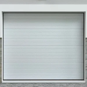 Sectionale garagedeur met wit groefeffect en Somfy motor - NORIA - Koop nu | Snel Thuisbezorgd
