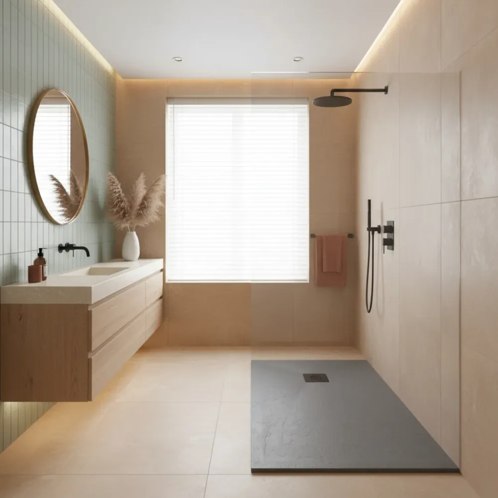Shower tray resin model Plus 70x150cm slate asgrijs