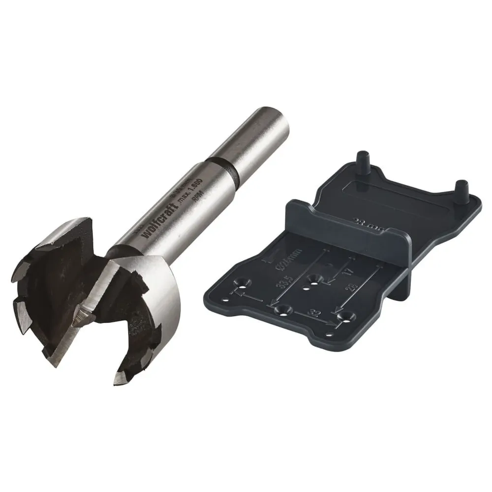 wolfcraft 2-delige Boorbitset forstner zwart