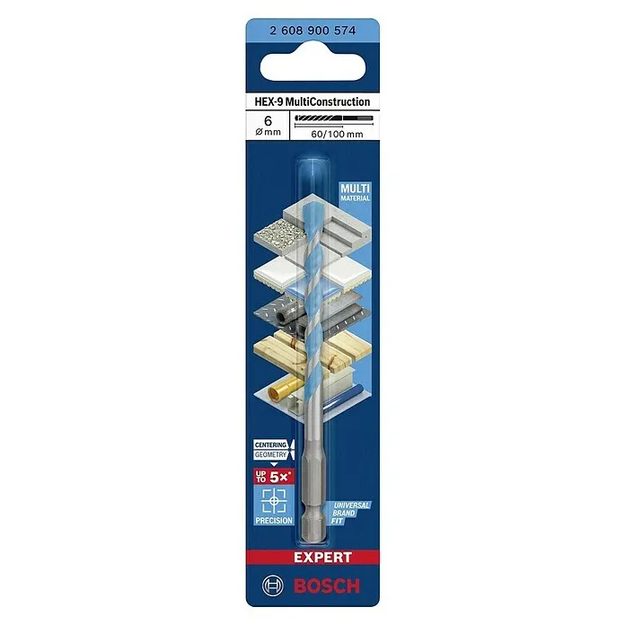 Bosch Expert Universeelboor Hex-9 - Boordiameter: 6 mm, Werklengte: 60 mm
