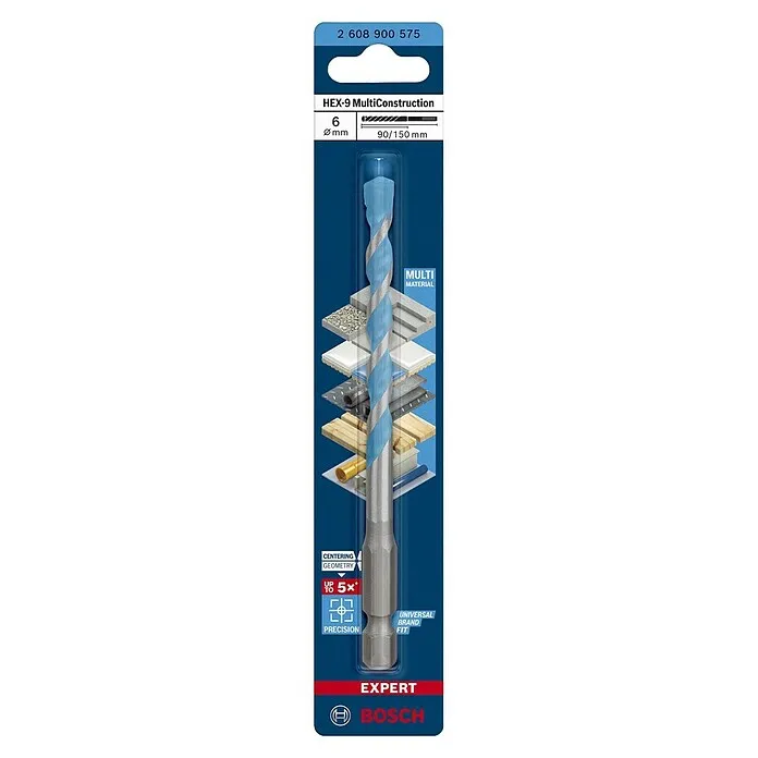 Bosch Expert Universeelboor Hex-9 - Boordiameter: 6 mm, Werklengte: 90 mm