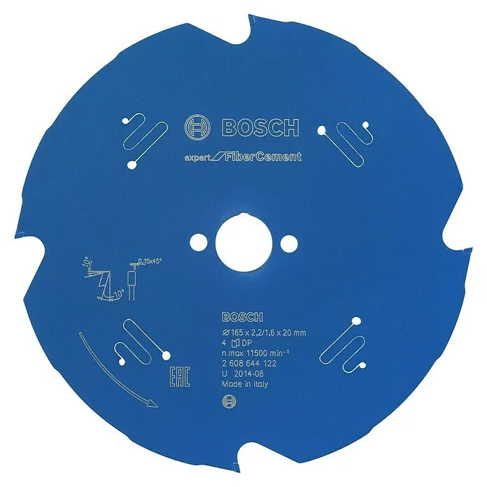 Bosch Expert Cirkelzaagblad Fiber Cement - 165 mm, 4 st.