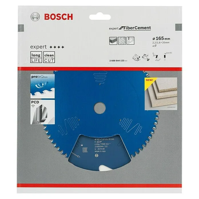 Bosch Expert Cirkelzaagblad Fiber Cement - 165 mm, 4 st.