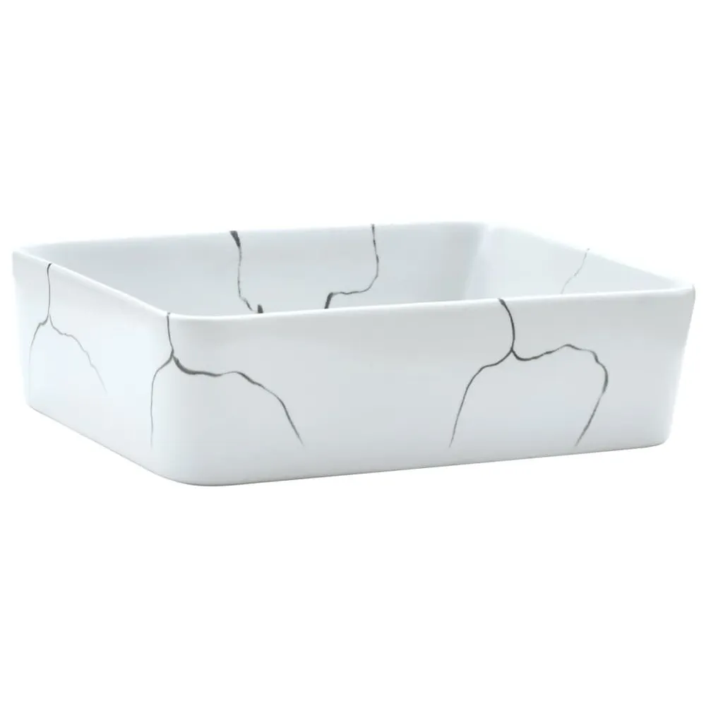 Opzetwasbak rechthoekig 46x35,5x13 cm keramiek wit met Keramische Filter | Langdurig