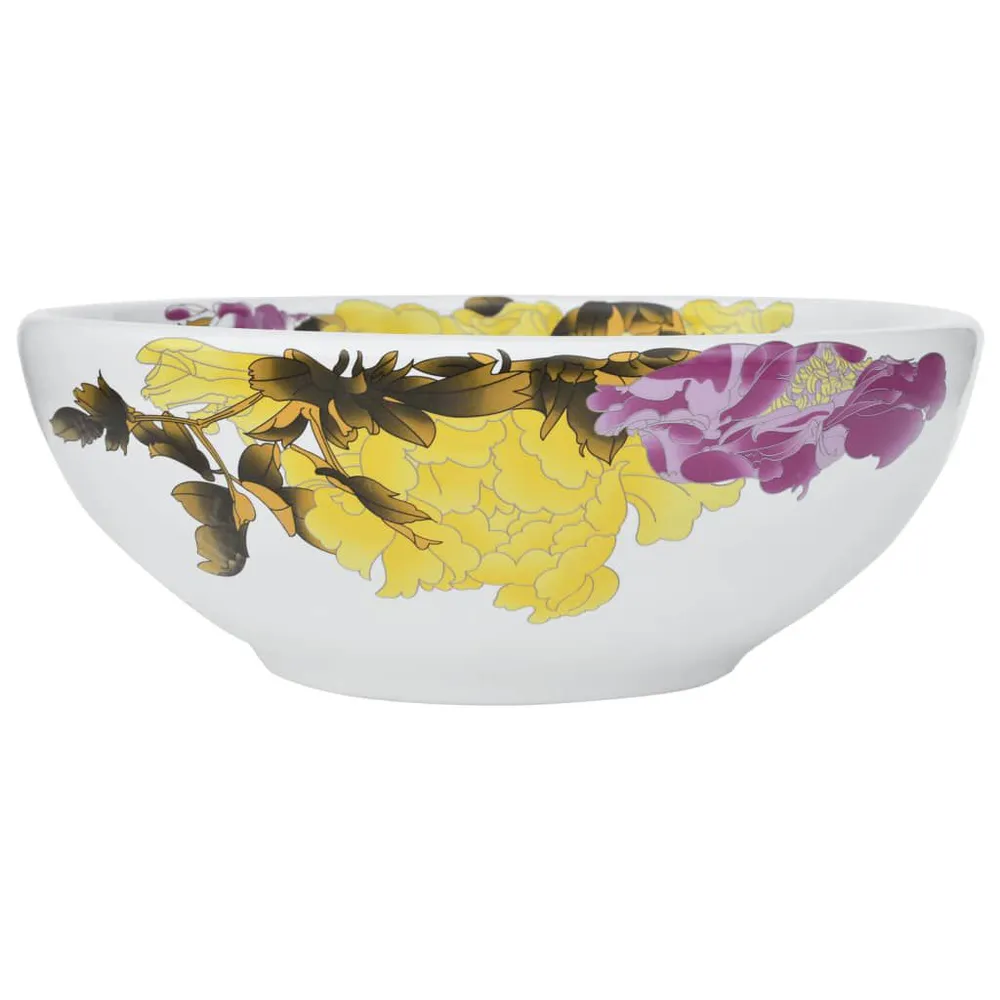Opzetwasbak rond Φ41x14 cm keramiek meerkleurig - Universele Aansluiting