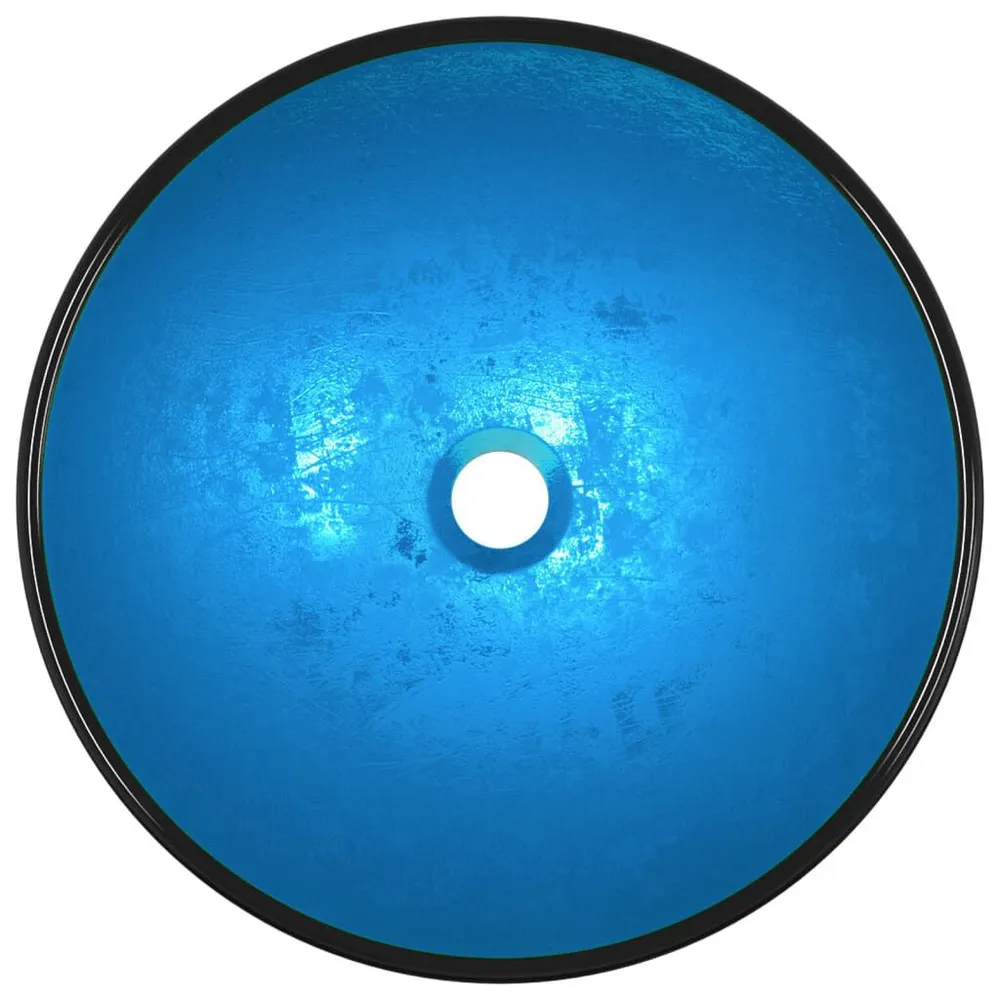 Wasbak 42x14 cm gehard glas blauw Bacterie- en Chloorverwijdering