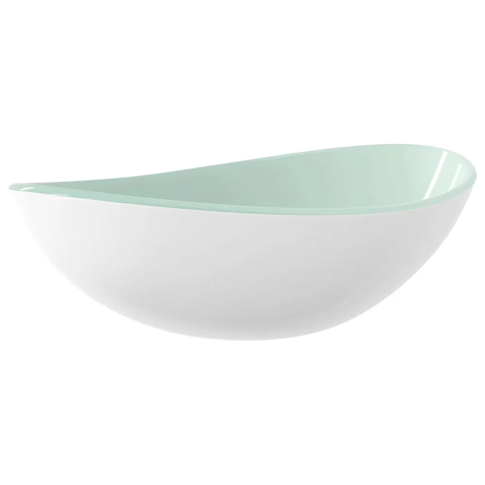 Wasbak 54,5x35x15,5 cm gehard glas wit met Keramische Filter | Langdurig