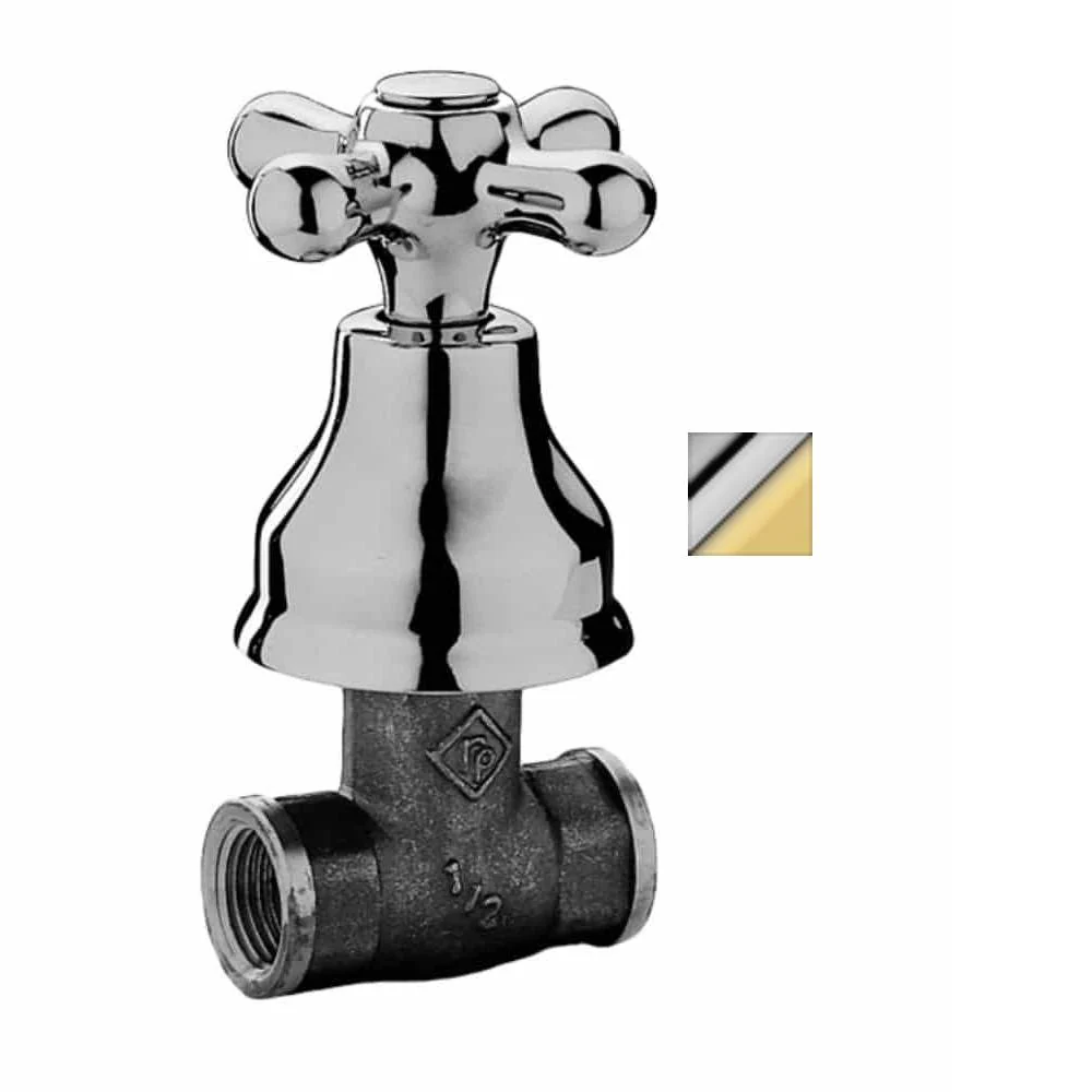 Built- straight shower faucet IRIS series model IRV010CO chroom gold Paffoni