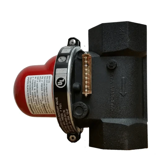 Pacific Seismic Products VT-310 3/4" 60PSI Vertical Top Inlet Threaded High Pressure Earthquake Gas Shut-Off Valve