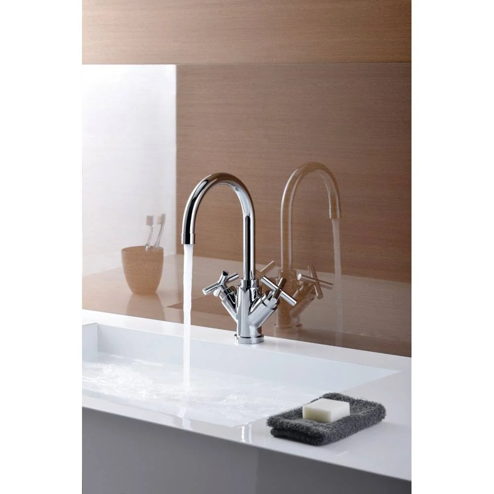 Single-hole sink group without drain Quattro series model QTV078CR chroom Paffoni