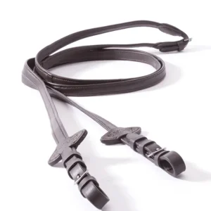 Soft Leather Reins 5 Stops, 16 mm Cappuccino PII