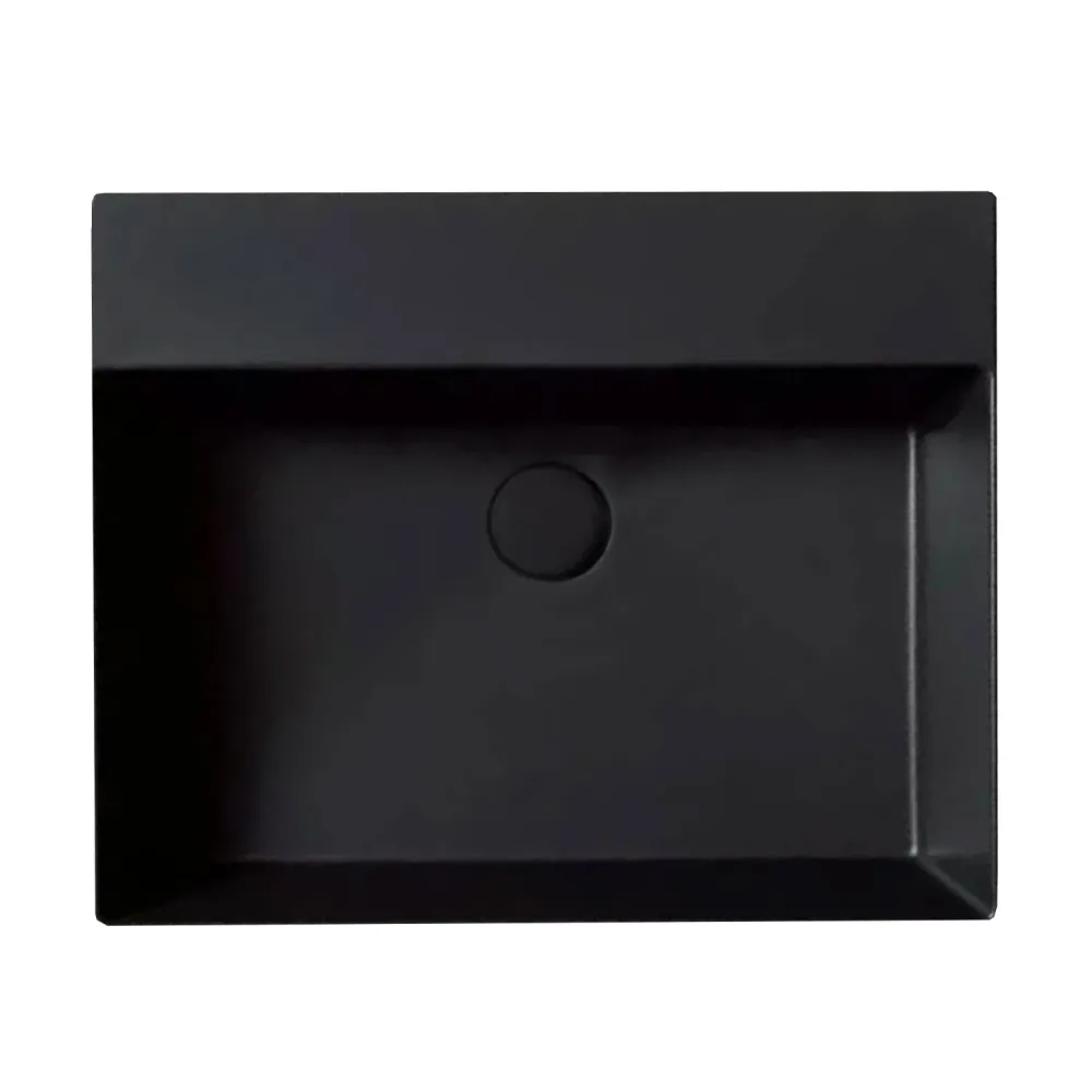 Wortel Squared countertop washbasin Ceramica Azzurra Elegance 60x45 cm - Carbonvezel