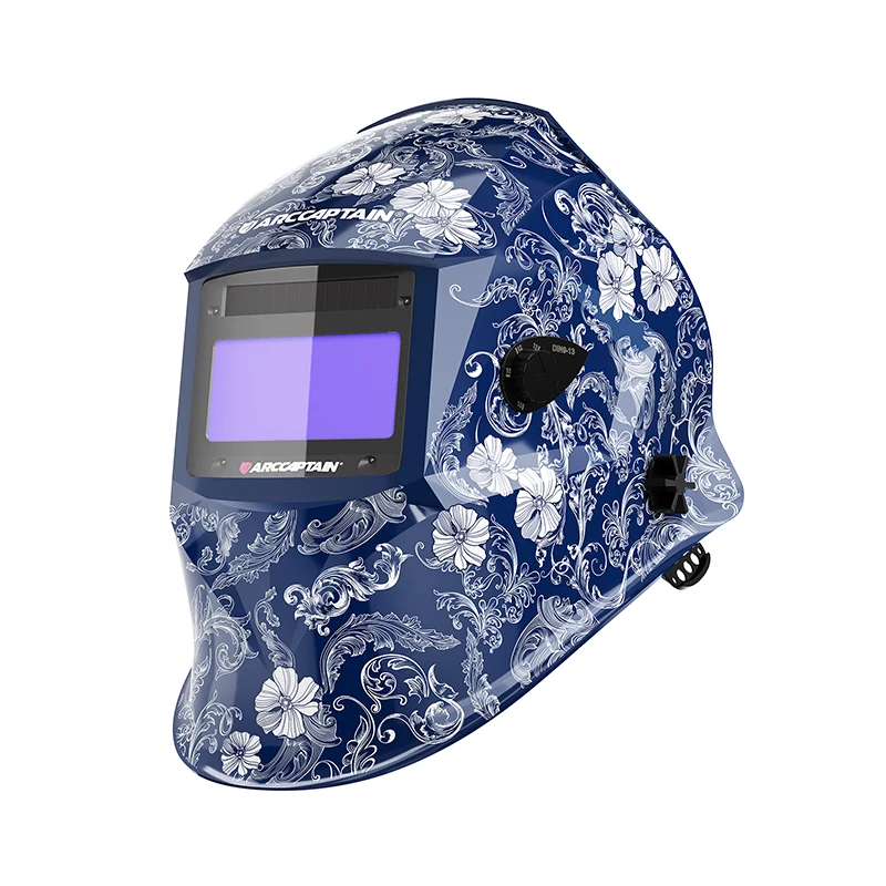 Auto Darkening Lens Welding Helmet Blue and Parelmoer Porcelain ClearLite X100
