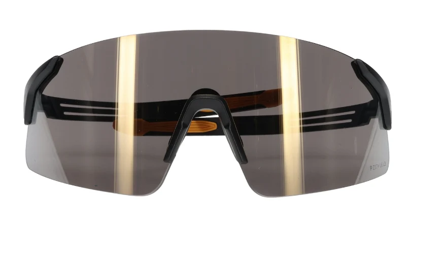 Site Boss Enhanced Coverage Frameless Safety Glasses, Koolzwart Temples, Gold Mirror Plus Lens, and Anti-Scratch Coating 2...