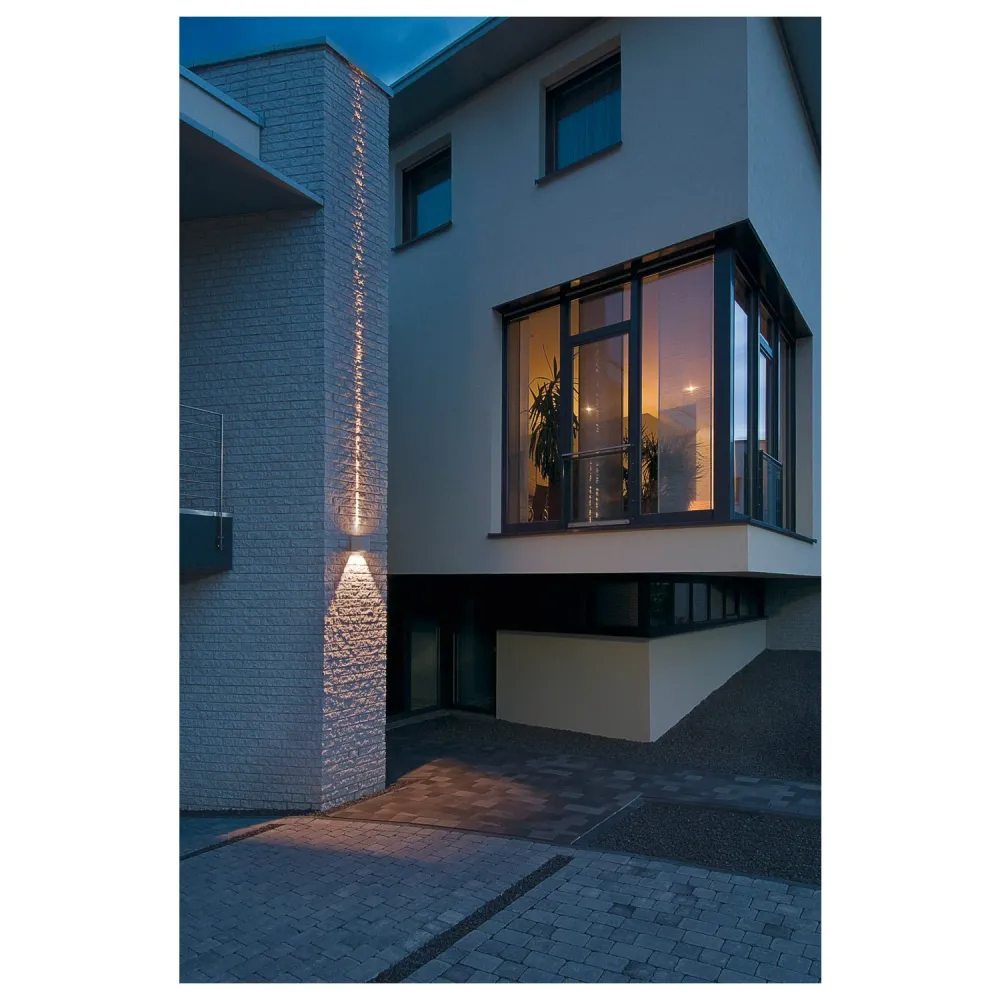 SLV Buitenlamp OUT-BEAM UP/FLOOD Down IP44 Grijs voor Plafondmontage
