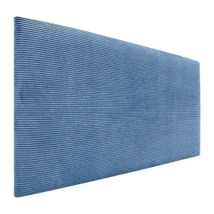 Gegalvaniseerde DHOME Effen corduroy hoofdeinde 145x50 bedden 120/135/140 - Blauw