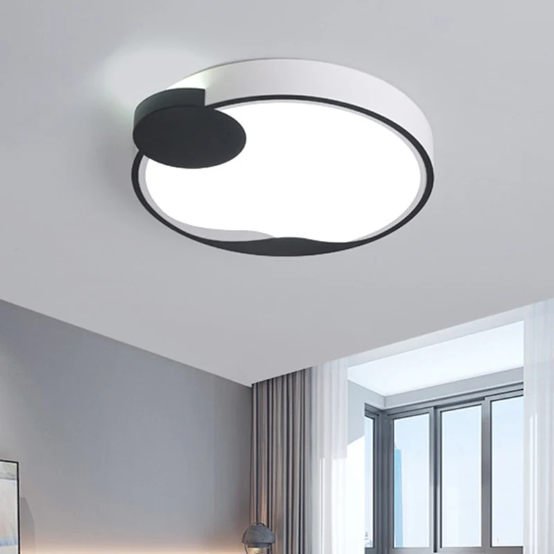 16"/19,5" W Drum acryl inbouwarmatuur modernisme witte en zwarte LED-plafondlamp wit/warm helder met 3 Lichtpunten