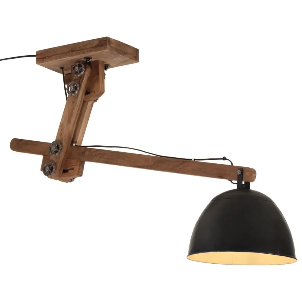 Plafondlamp 25 W E27 105x30x65-108 cm zwart met Inclusief LED