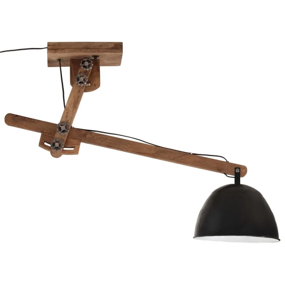 Plafondlamp 25 W E27 105x30x65-108 cm zwart met Inclusief LED