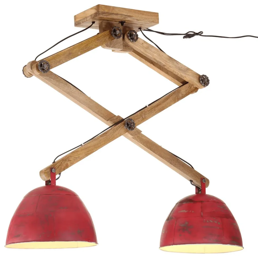 Plafondlamp 25 W E27 29x18x85 cm verweerd rood Chroom Afwerking