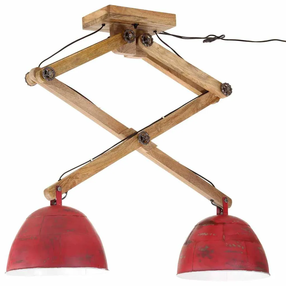 Plafondlamp 25 W E27 29x18x85 cm verweerd rood Chroom Afwerking