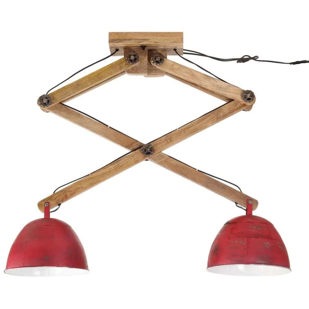 Plafondlamp 25 W E27 29x18x85 cm verweerd rood Chroom Afwerking