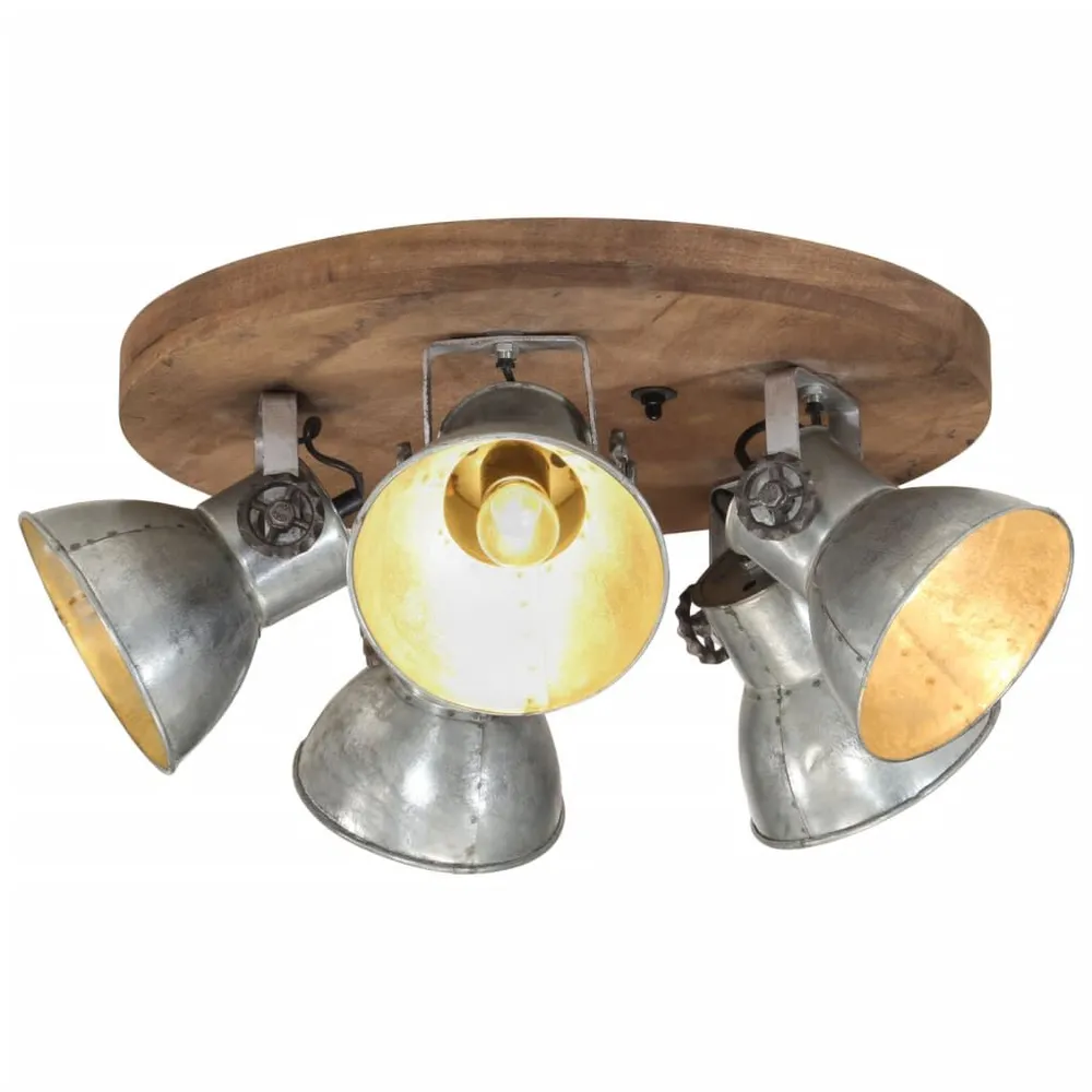Plafondlamp 25 W E27 50x50x25 cm antiek zilverkleurig
