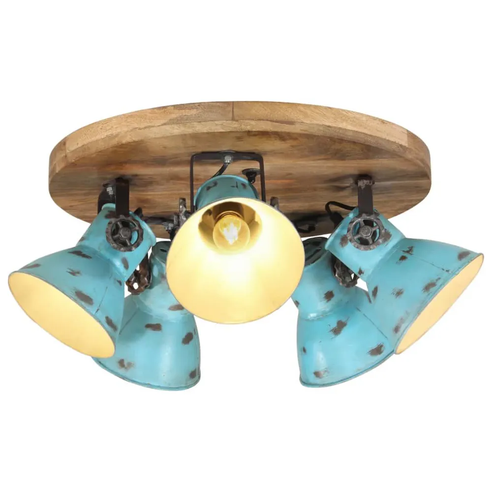 Plafondlamp 25 W E27 50x50x25 cm verweerd blauw voor Woonkamer