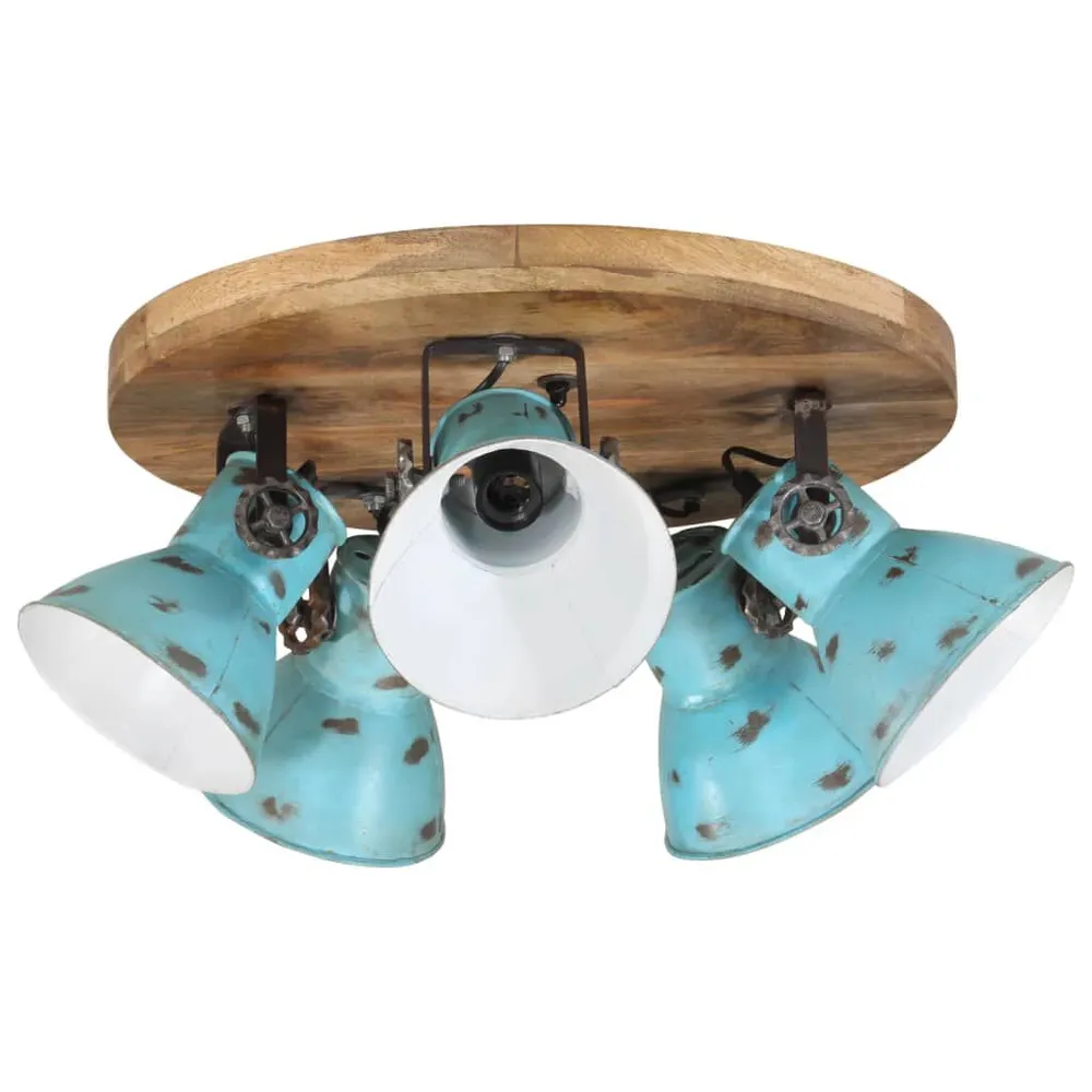 Plafondlamp 25 W E27 50x50x25 cm verweerd blauw voor Woonkamer