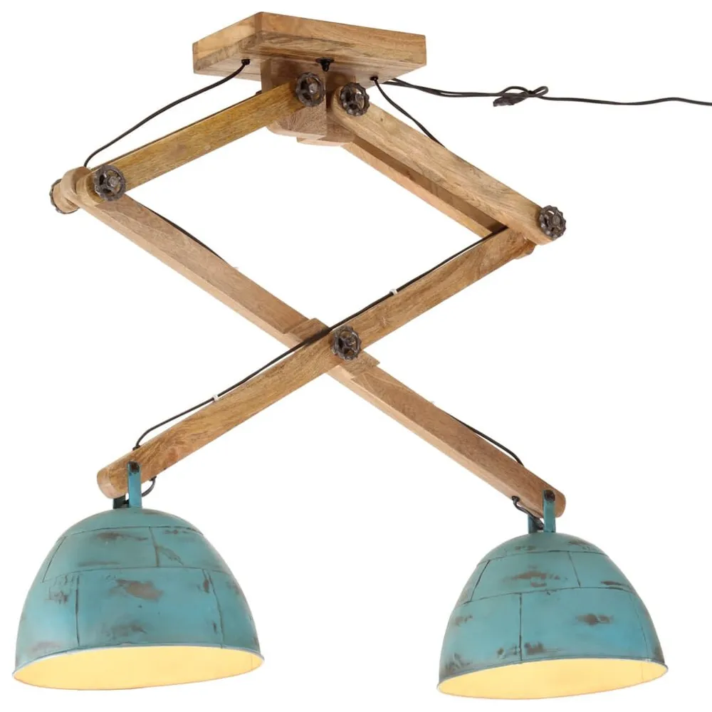 Vlakke Inbouw Plafondlamp 25 W E27 29x18x85 cm verweerd blauw