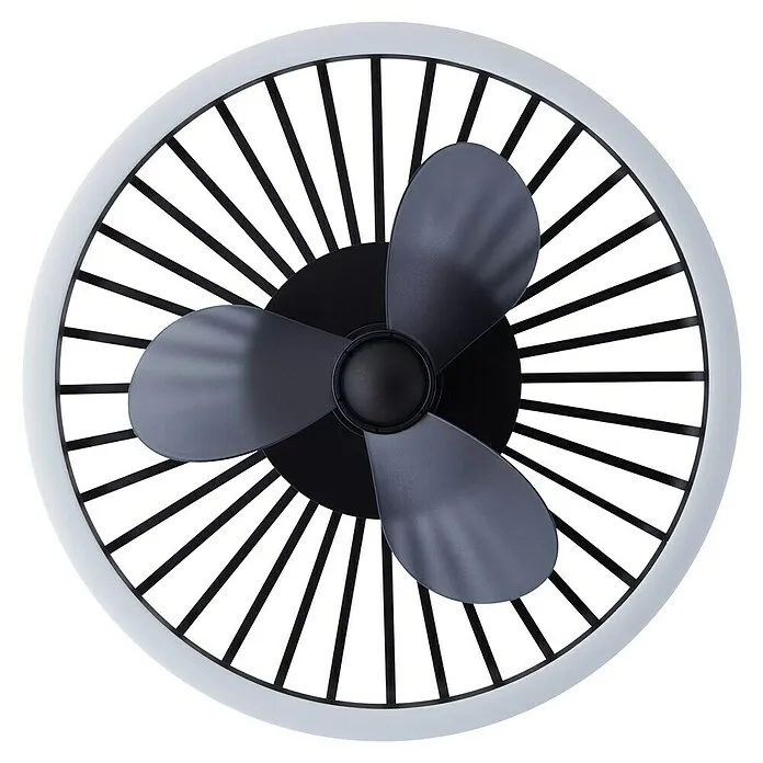 Premium Design Brilliant Plafondventilator CAPO met LED verlichting - Zwart, 48 cm