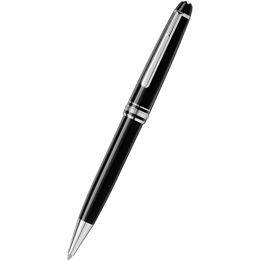 Montblanc Meisterstuck Ballpoint Pen - Koolzwart - Platinum - Classique met Verstelbare Hoek
