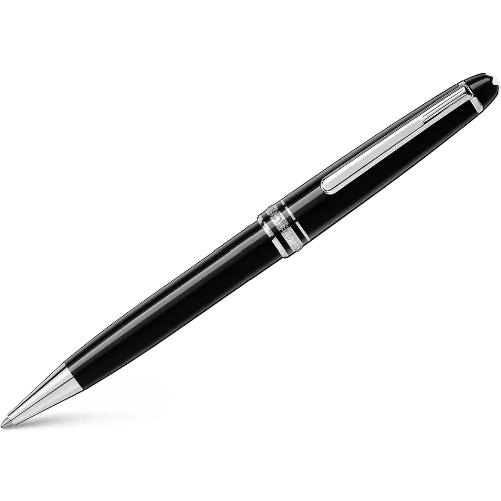Montblanc Meisterstuck Ballpoint Pen - Koolzwart - Platinum - Classique met Verstelbare Hoek