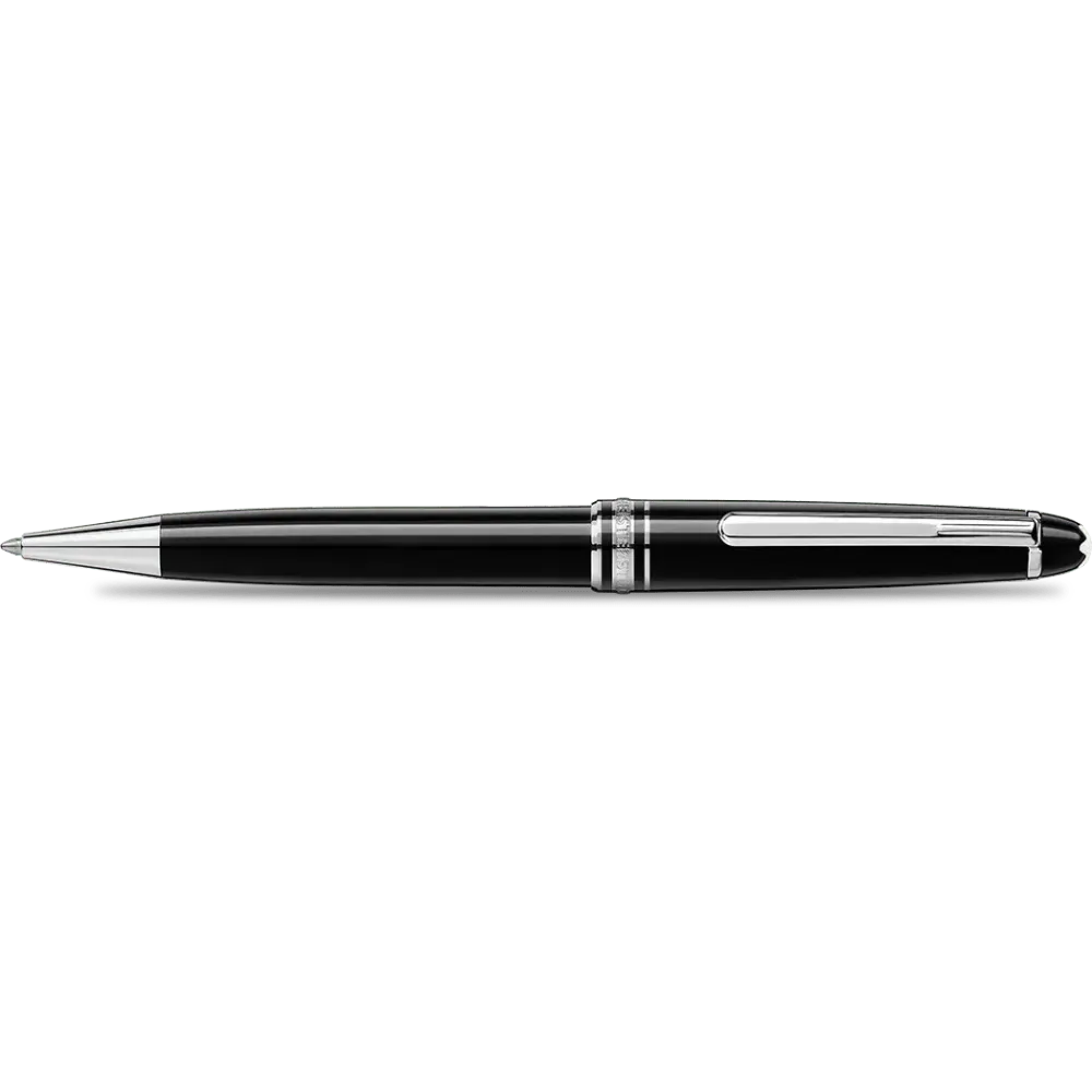Montblanc Meisterstuck Ballpoint Pen - Koolzwart - Platinum - Classique met Verstelbare Hoek