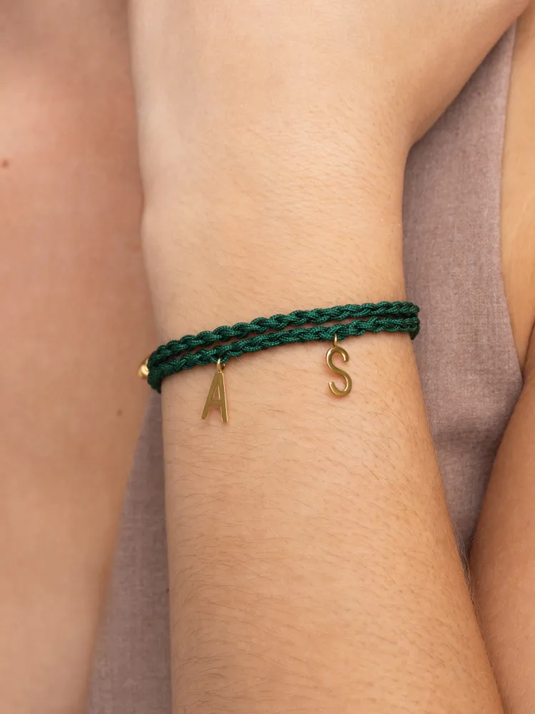 Pine Letters Personalized Goud Bracelet