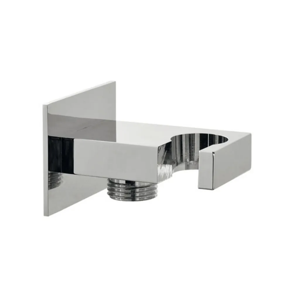 Verstelbare hoogte Water shower outlet chrome-plated geel koper 1/2M connection and support