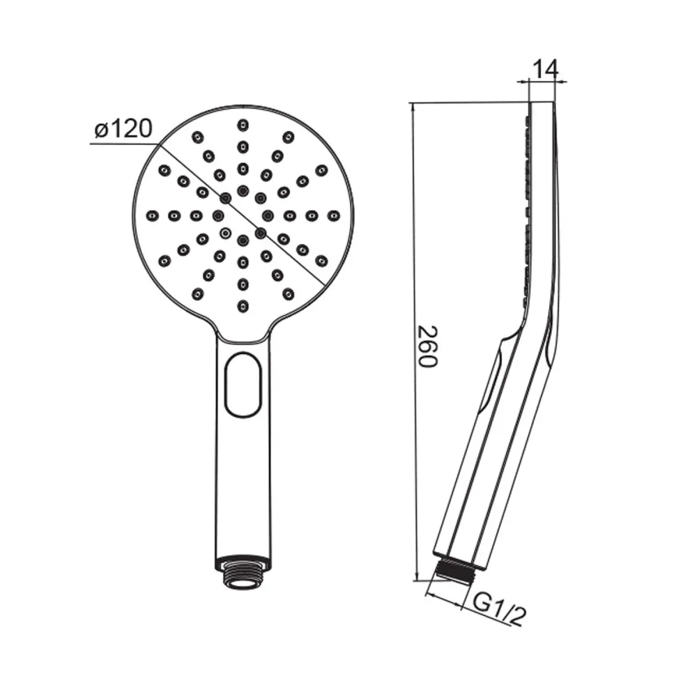 Jasmine anti-limescale hydromassage shower 3 jets enclosure met 2 Jaar Garantie